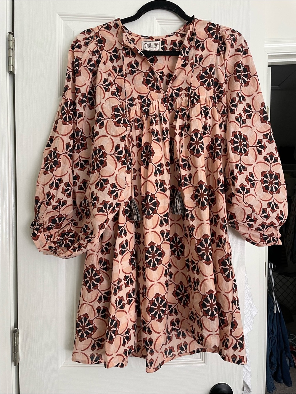 Mille Resort & Travel Floral Mini Dress in Blush Pink
